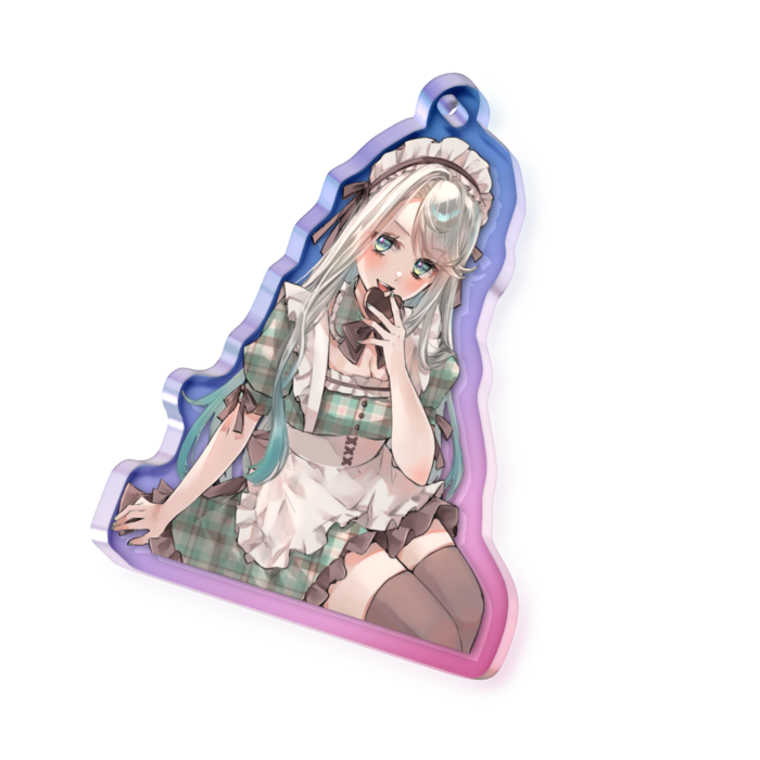 オーロラアクリルキーホルダー - 50 × 50mm