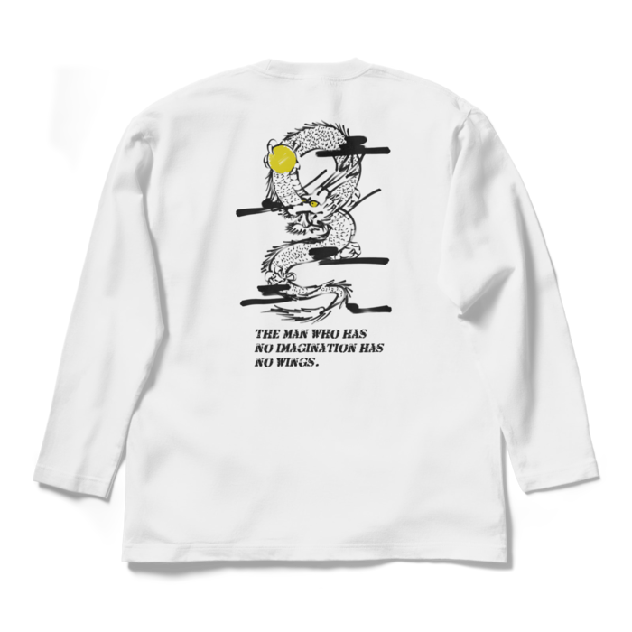 昇り龍ロングスリーブTシャツ - L - ホワイト
