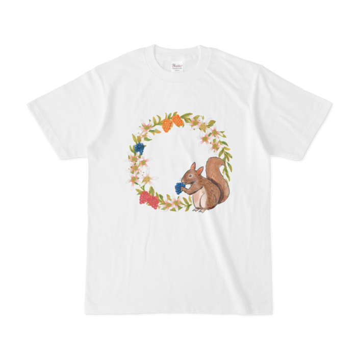 Tシャツ - S - 白 (リスとベリー)