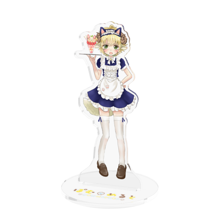 ぽむ・めると 猫耳メイド☆アクリルフィギュア - 100x100mm(1)