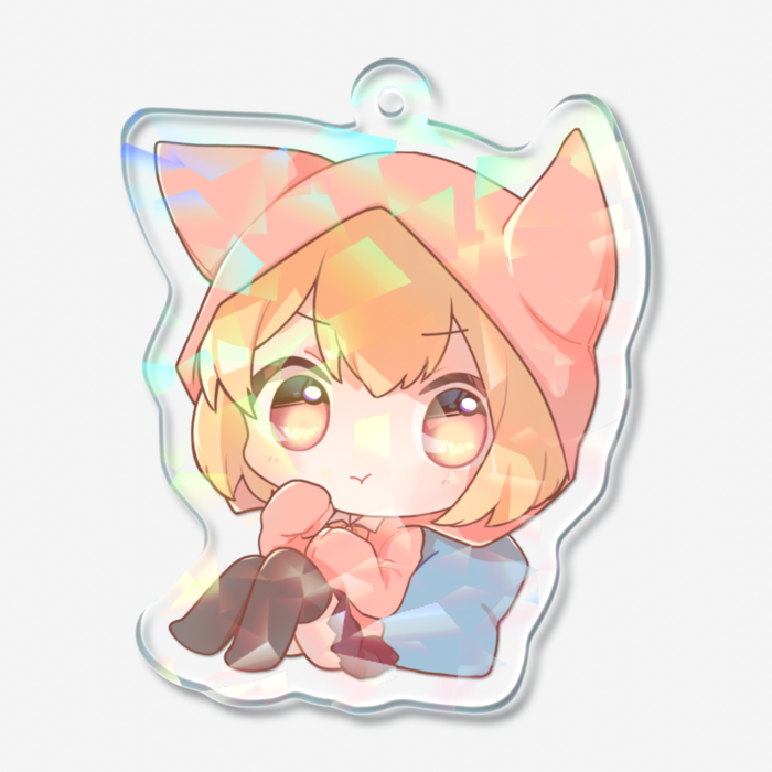 ホログラムアクリルキーホルダー - 50 × 50mm