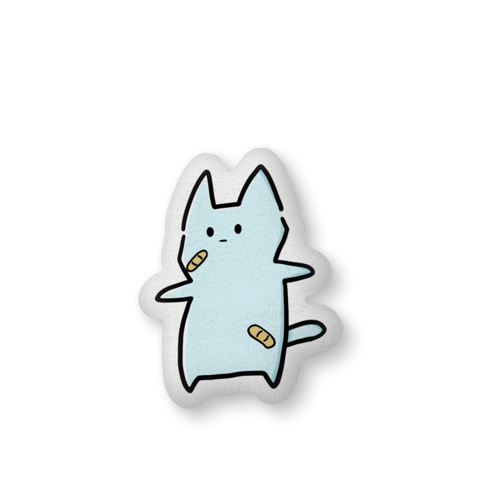 ねこまもちクッション(中) - 両面