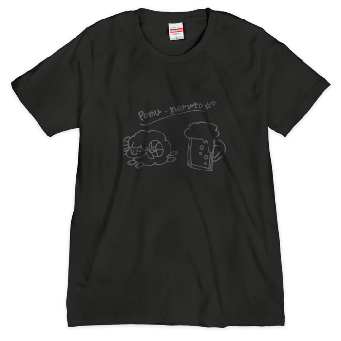 Tシャツ（シルクスクリーン印刷）Sブラック