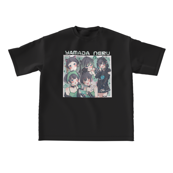 黒ビッグシルエットTシャツ　 - L - 