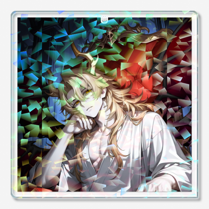 ホログラムアクリルキーホルダー - 70 × 70mm