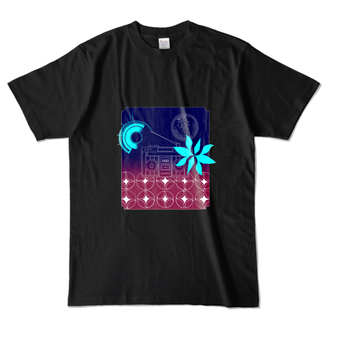 四季凪アキラカラーTシャツ - L - ブラック (濃色)(1)