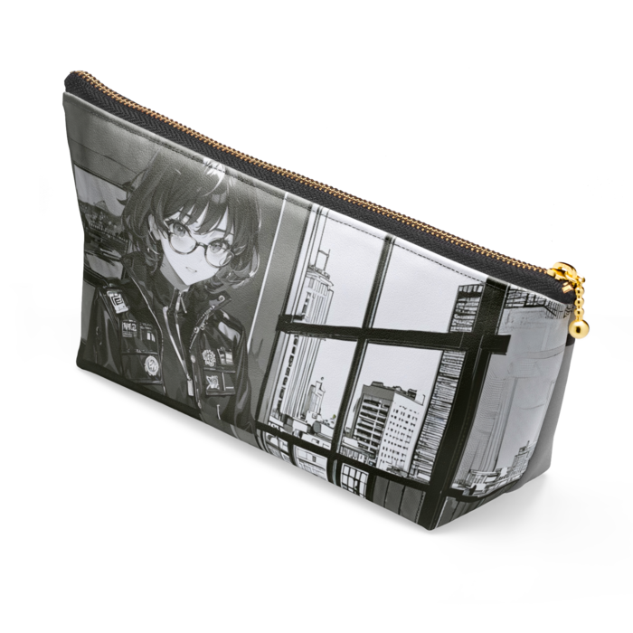 ポーチ - 長さ21.5cm / 高さ10cm - ブラック