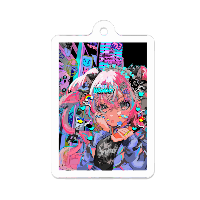 アクリルキーホルダー - 50 x 50 (mm)