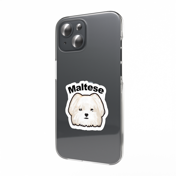 わんこフェイスステッカー（マルチーズ）