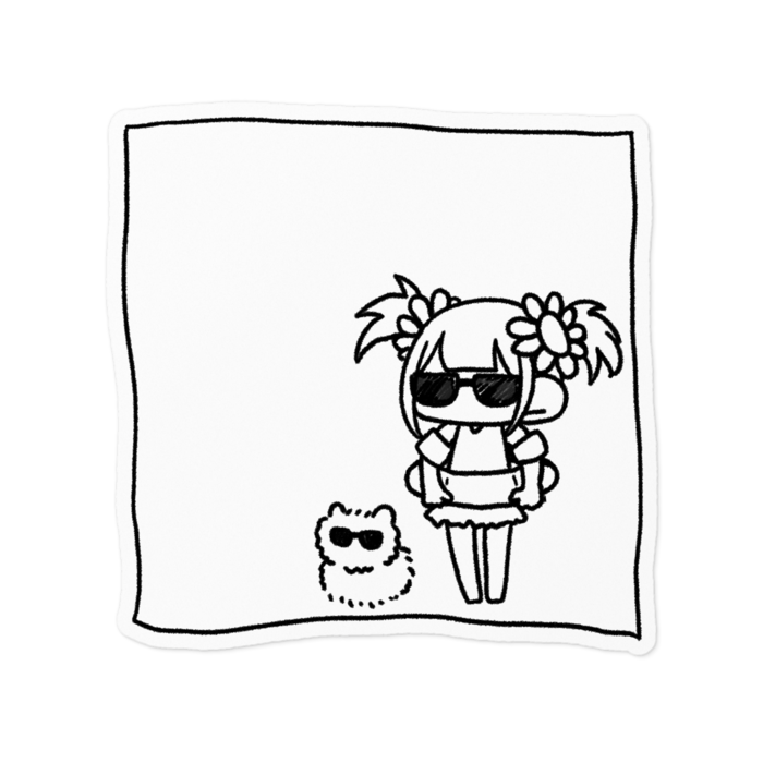 ステッカー - 100 x 100 (mm)(ホワイト)