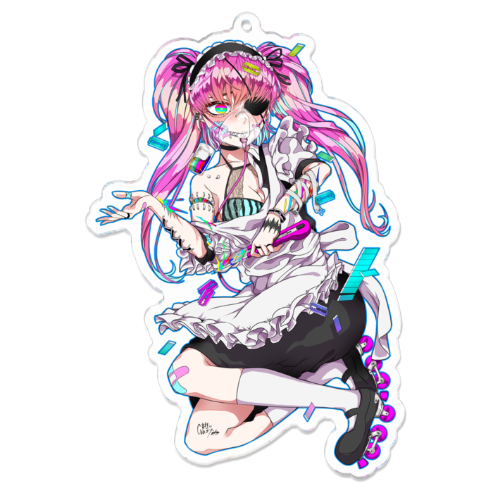 アクリルキーホルダー（コーティング） - 100 x 100 (mm)