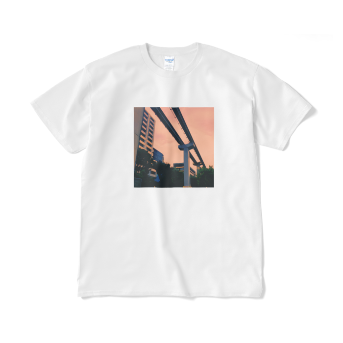 Tシャツ（夕焼け空） - XL - ホワイト