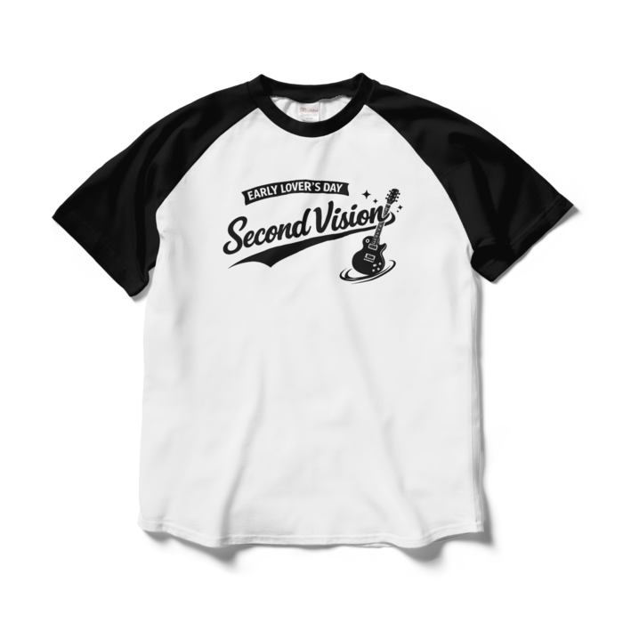 ラグランTシャツ - L - ホワイト×ブラック