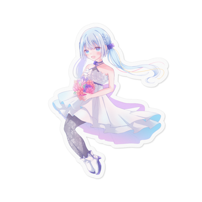 縦ステッカー - 100 x 100 (mm)