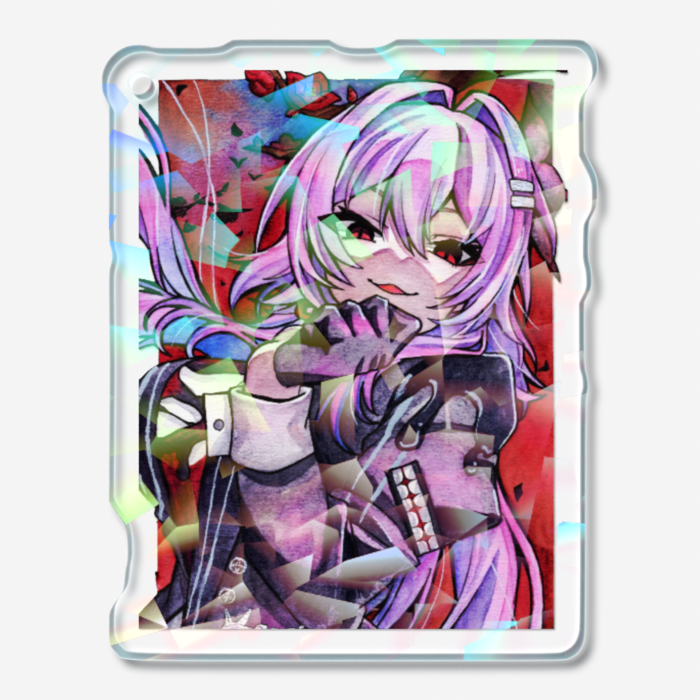 ホログラムアクリルキーホルダー - 50 × 50mm