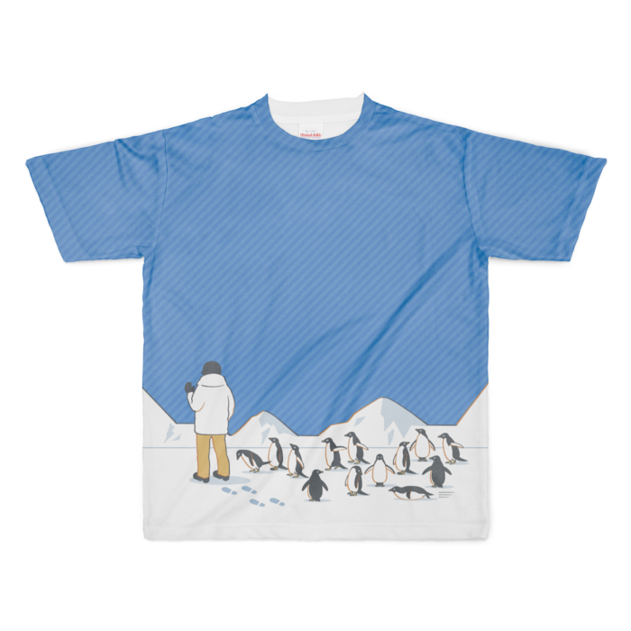 フルグラフィックTシャツ　青色　XL