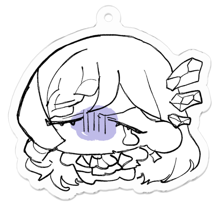 【よわよわ】アクリルキーホルダー - 50 x 50 (mm)