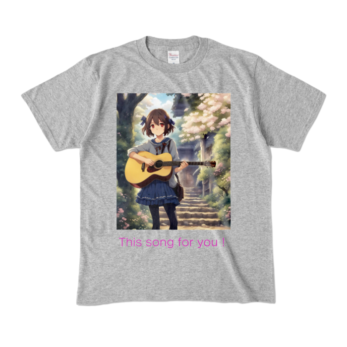 カラーTシャツ - M - 杢グレー (濃色)