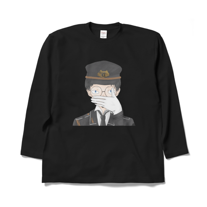 軍服Ko船長ロングスリーブTシャツ - XL - ブラック
