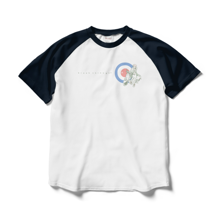 ラグランTシャツ - L - ホワイト×ネイビー