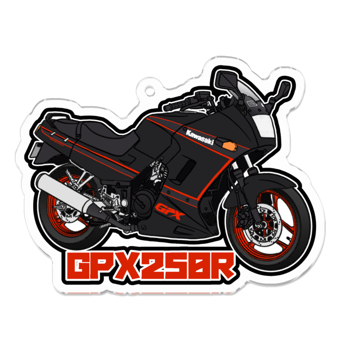 品質一番の アクリルキーホルダー GPX250R 88サイクルズ【バイクグッズ - キーボード・マウス・入力機器