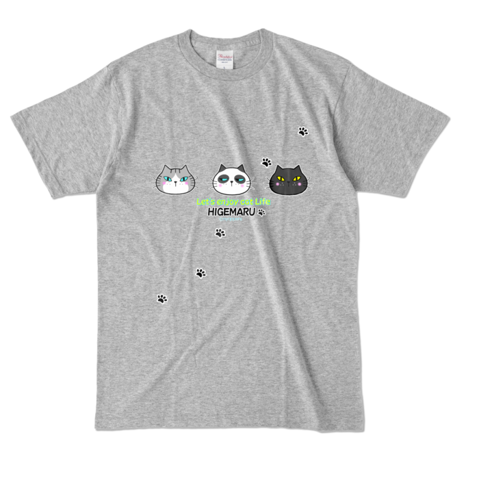カラーTシャツ - L - 杢グレー (濃色)
