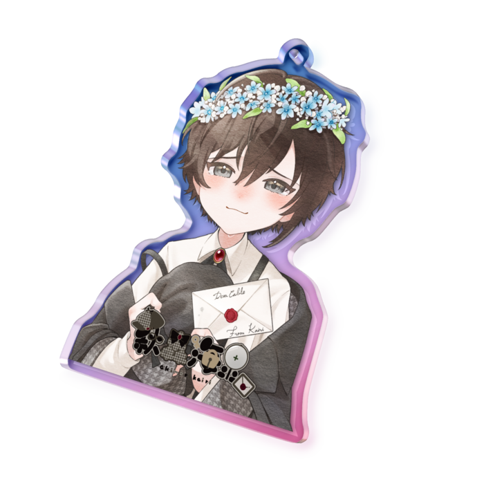 オーロラアクリルキーホルダー - 70 × 70mm