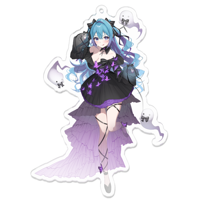 アクリルキーホルダー - 100 x 100 (mm)👻付き