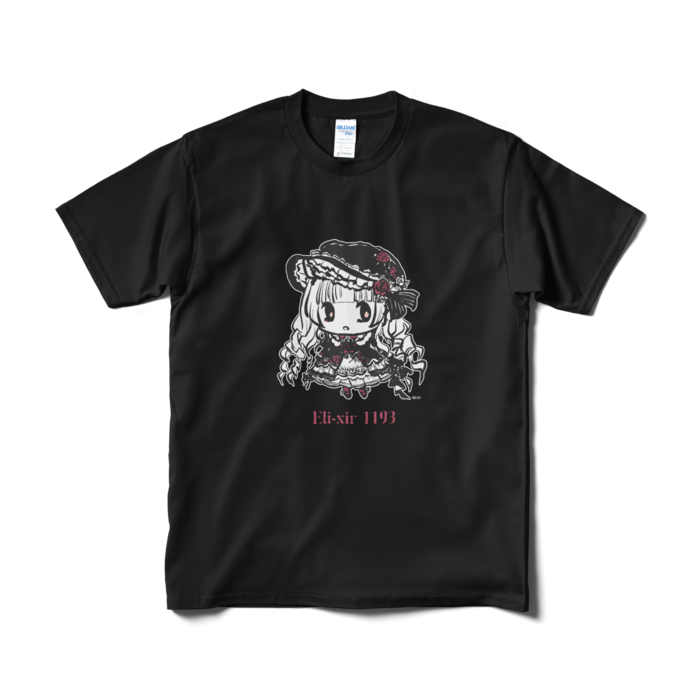 ミニコニ ゴスロリ衣装T-shirt（ブラック）-M