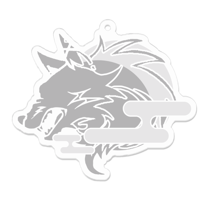 狼ロゴ　アクリルキーホルダー - 70 x 70 (mm)(1)