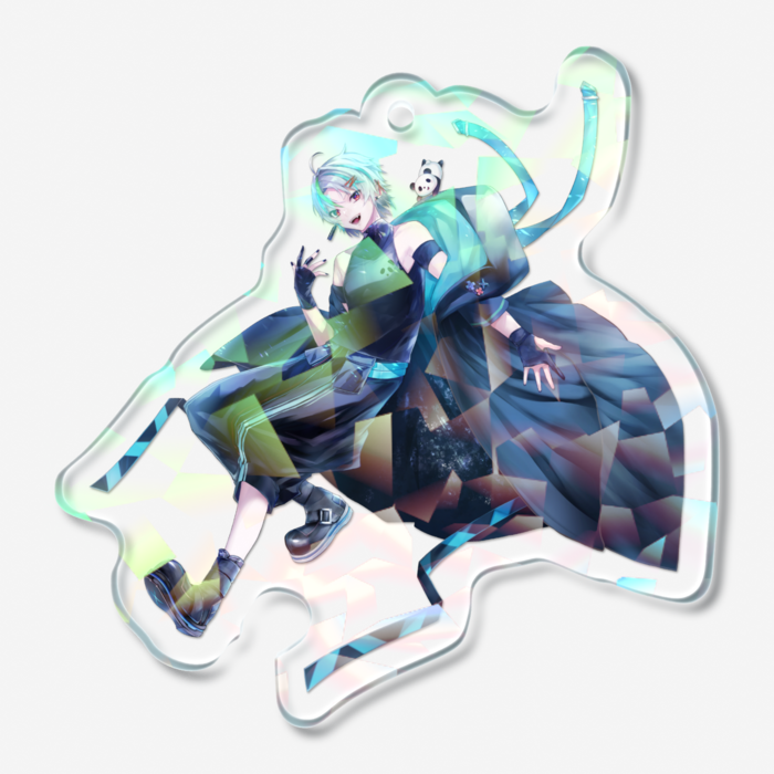 ホログラムアクリルキーホルダー - 50 × 50mm