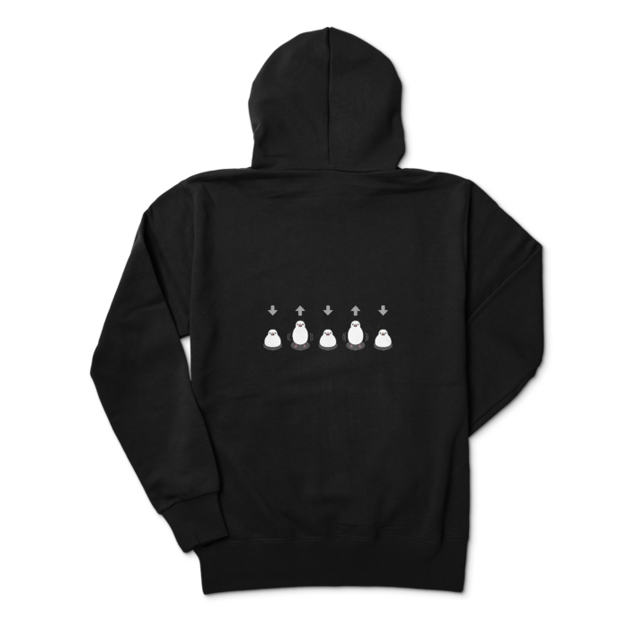 ジップパーカー 黒色 M