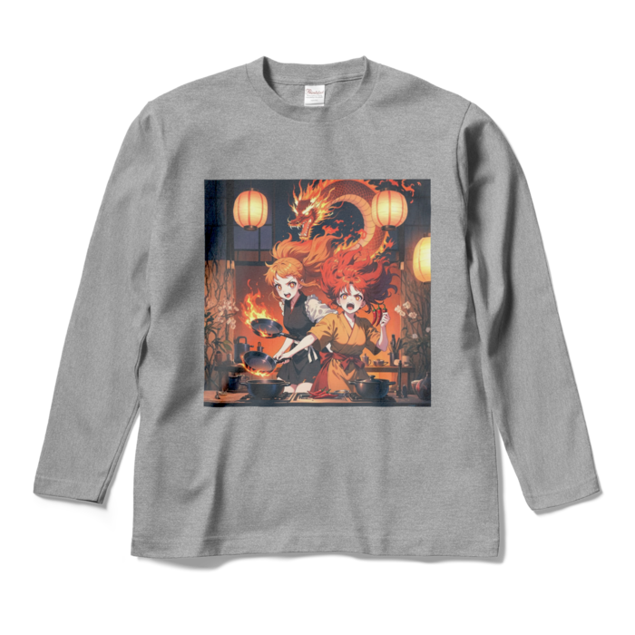 ロングスリーブTシャツ - M - 杢グレー