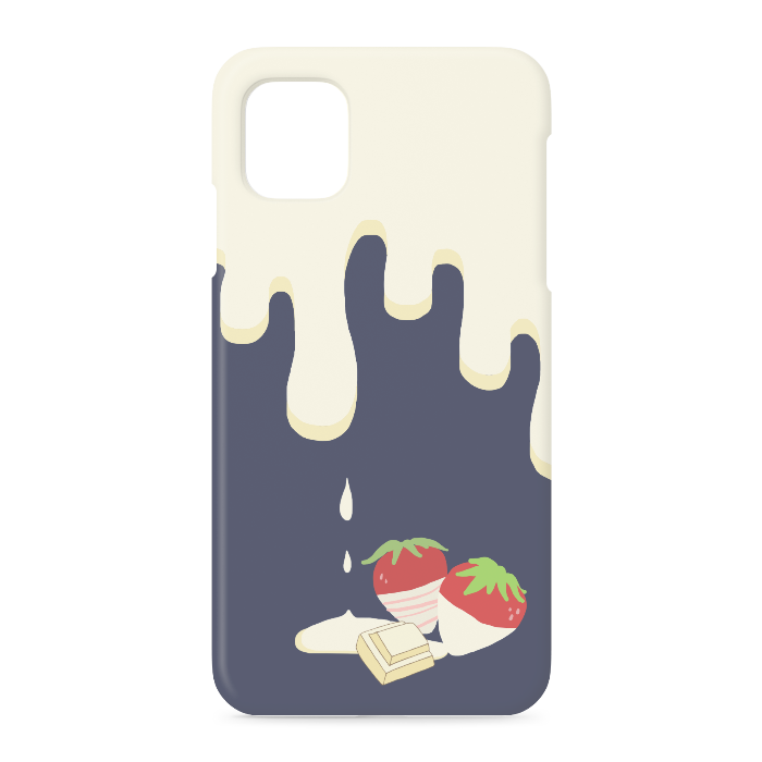 苺ホワイトチョコiPhoneケース - iPhone 11 - 側面あり
