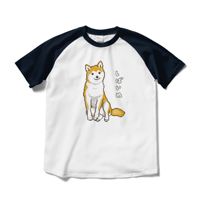 ラグランTシャツ - M - ホワイト×ネイビー