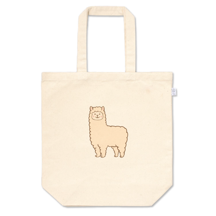 アルパカのトートバッグ - M - プリント面積小