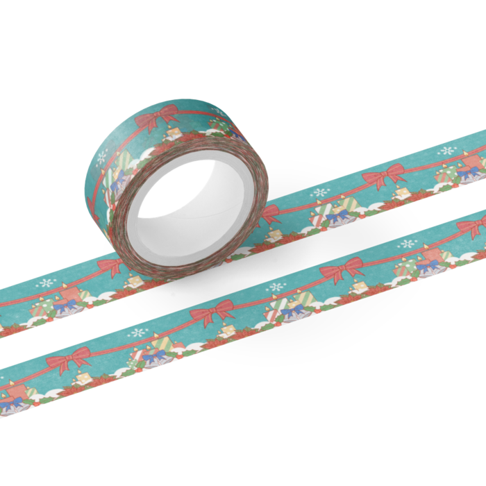 クリスマスマスキングテープ(キャンドルver. 青)テープ幅 15mm