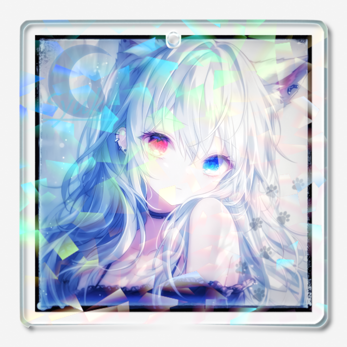 ホログラムアクリルキーホルダー  Sサイズ- 50 × 50mm