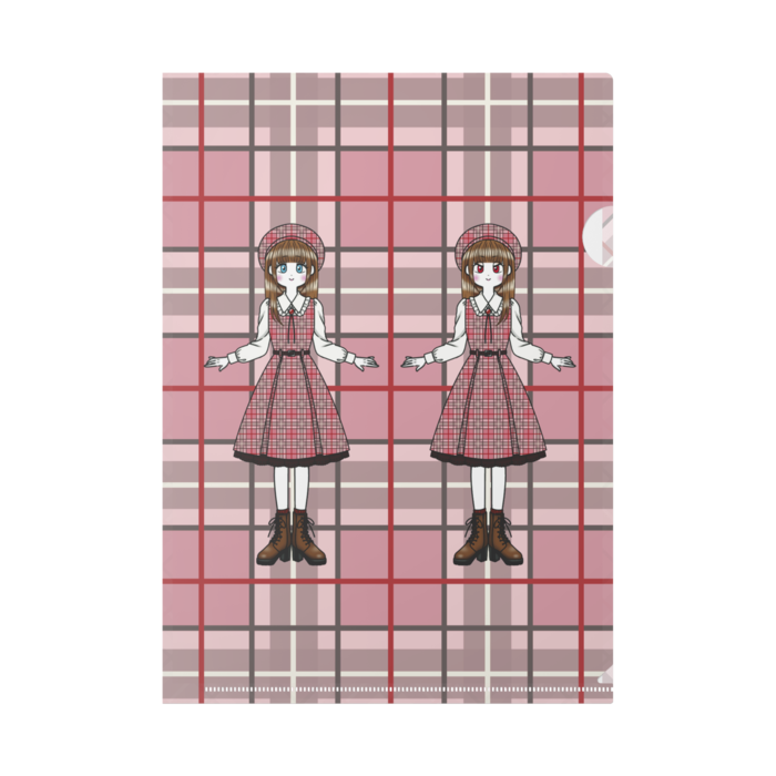 クリアファイル - A4-ピンク
