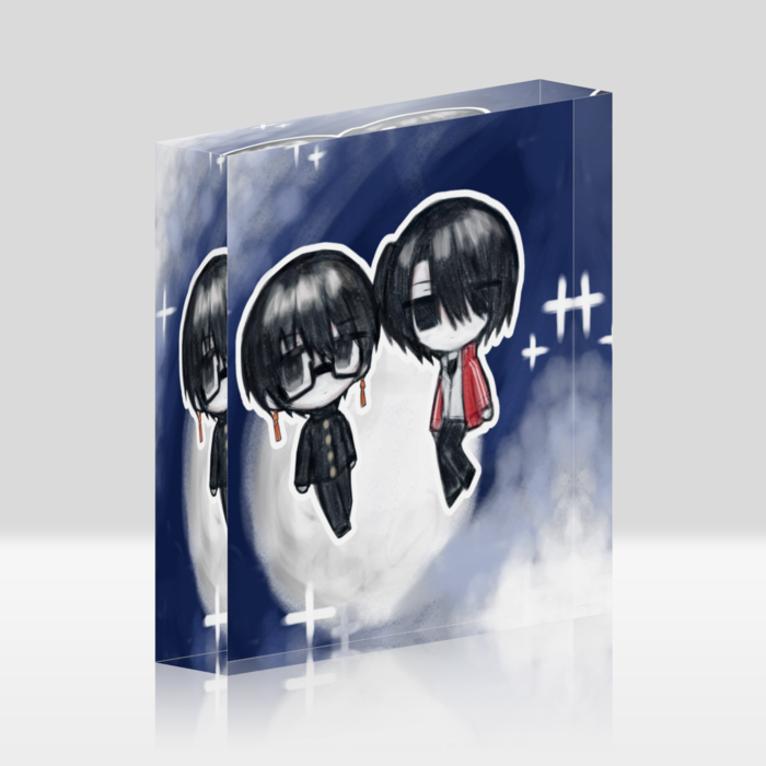 【ホワイト】アクリルブロック - 100x100mm(1)