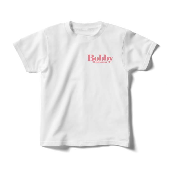 BobbyのキッズTシャツ（ワンポイントロゴ・ピーチ） - 140cm