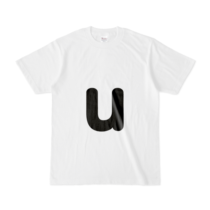 「u」（小文字）Tシャツ - S - 白