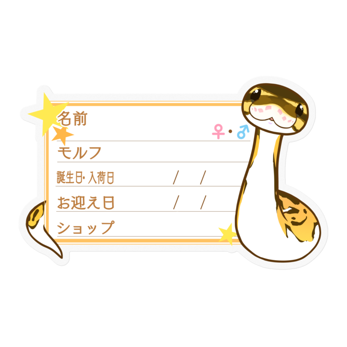 【🐍お名前ステッカー】ボールパイソン(パイボール) ‐星