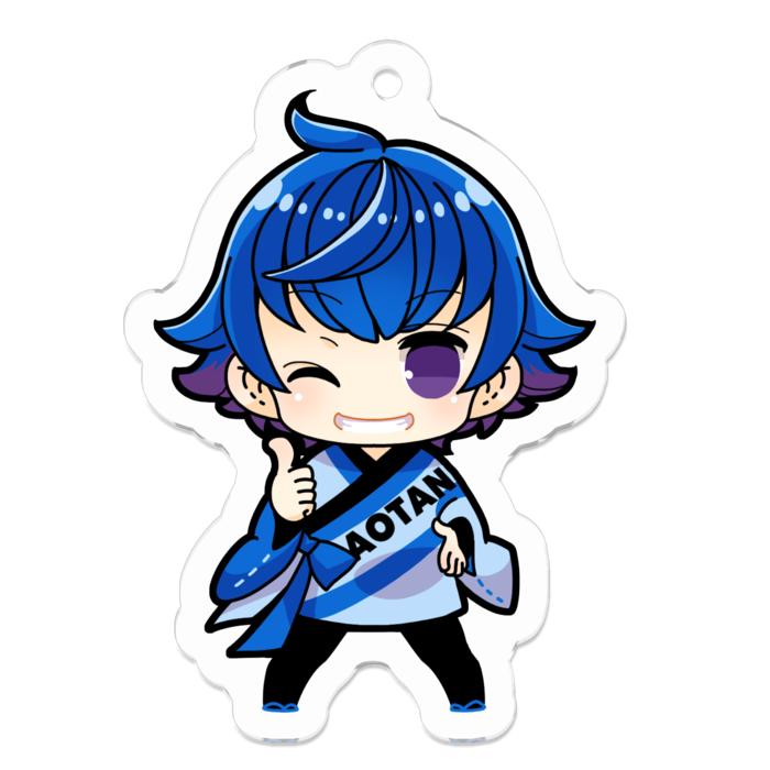 あぉたん アクリルキーホルダー - 50 x 50 (mm)