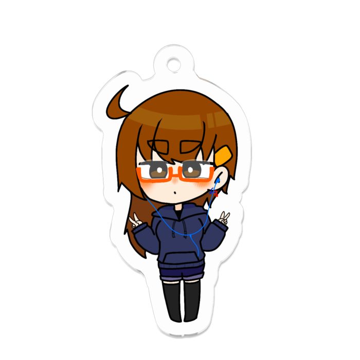 おとめちゃんアクリルキーホルダー(S) - 50 x 50 (mm)
