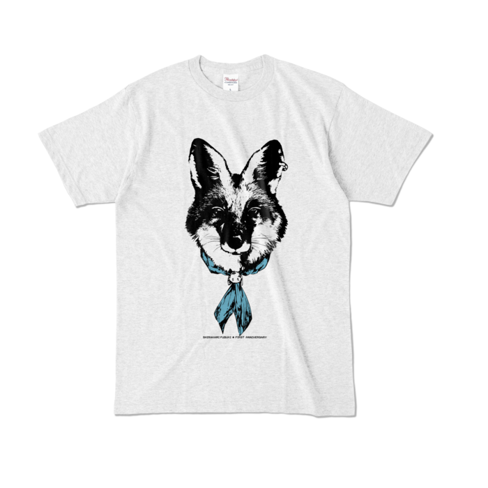 カラーTシャツ(淡色) - L - 正面 - アッシュ
