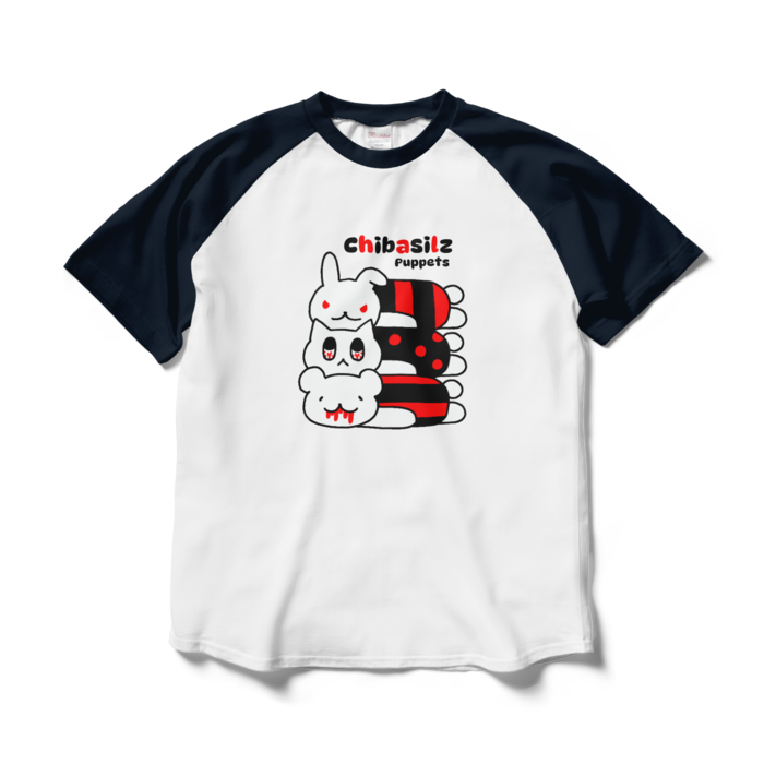 ラグランTシャツ - L - ホワイト×ネイビー