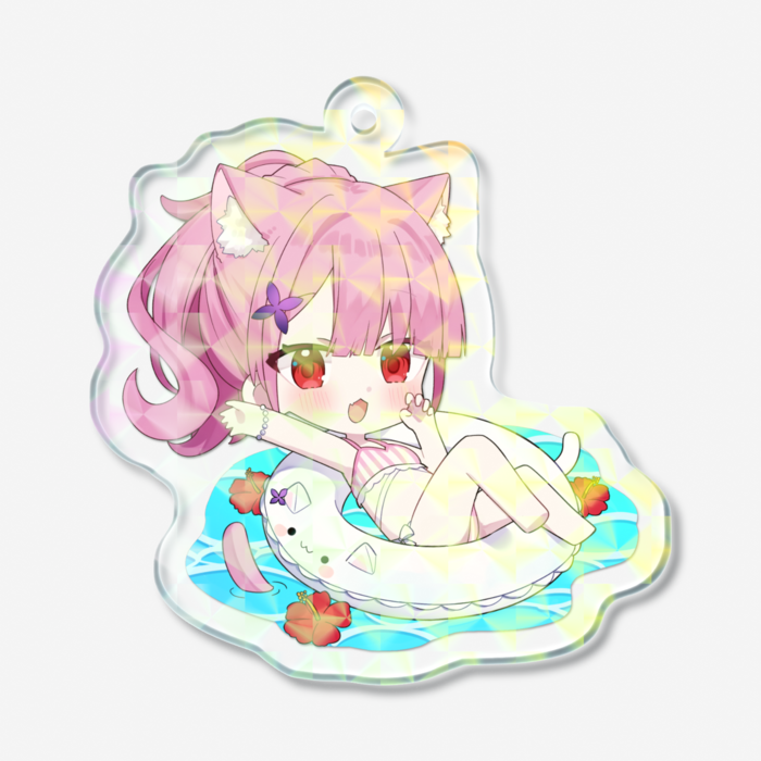 ホログラムアクリルキーホルダー - 50 × 50mm