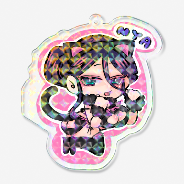 ホログラムアクリルキーホルダー - 70 × 70mm