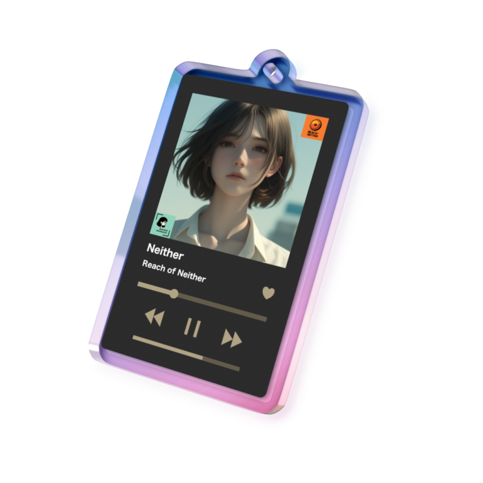 オーロラアクリルキーホルダー - 50 × 50mm